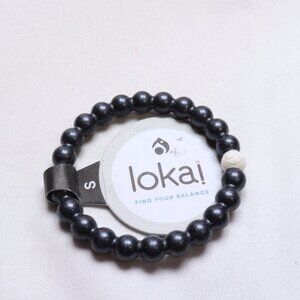 Metallic Lokai Gunmetal Silicone Bracelet Size Small New